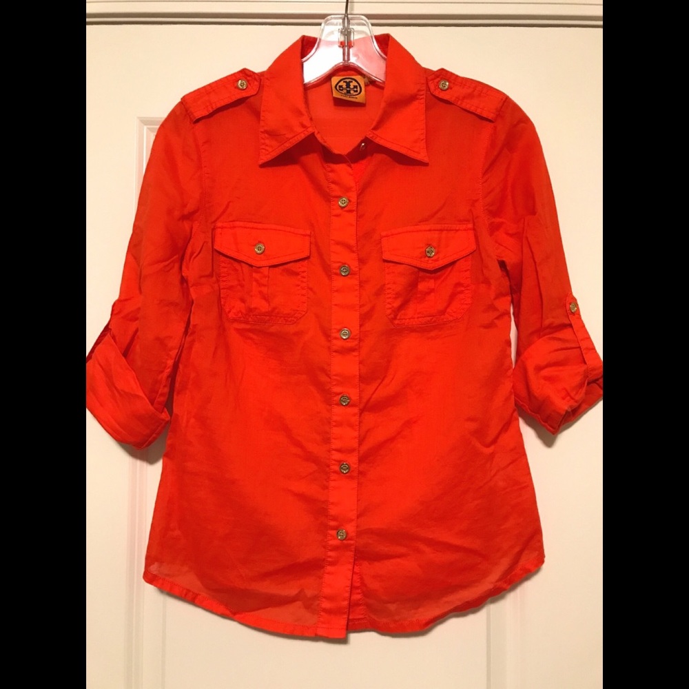 Tory Burch “Brigitte” Button Down Blouse